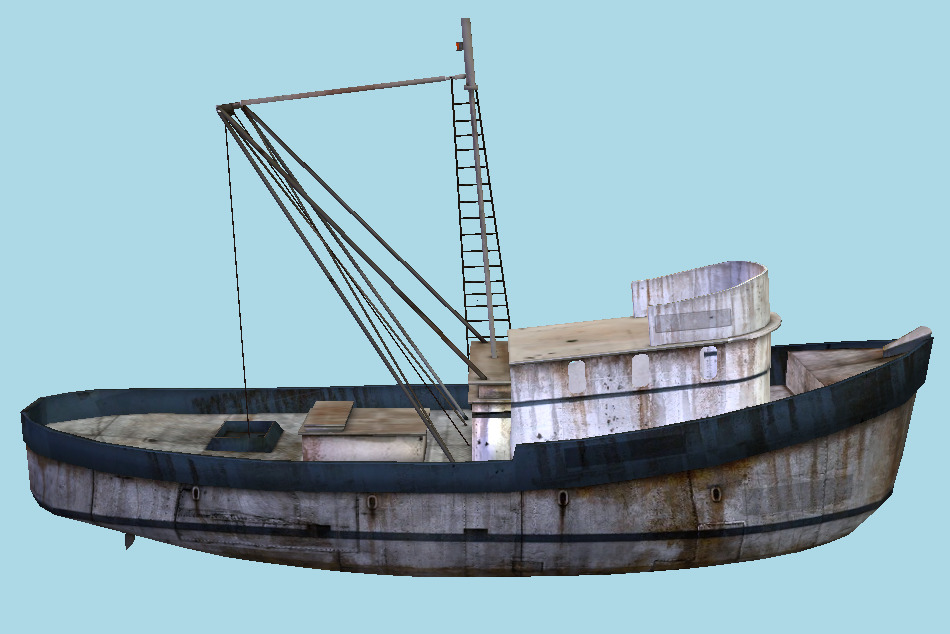 Old Fishing Boat 3d model